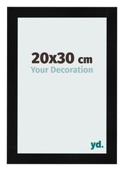 Bilderrahmen 20x30cm Schwarz Silber Poliert MDF Pisa Vorne Messe | Yourdecoration.at