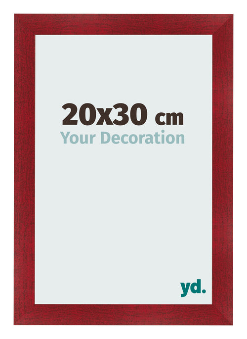 Bilderrahmen 20x30cm Weinrot Gewischt MDF Pisa Vorne Messe | Yourdecoration.at