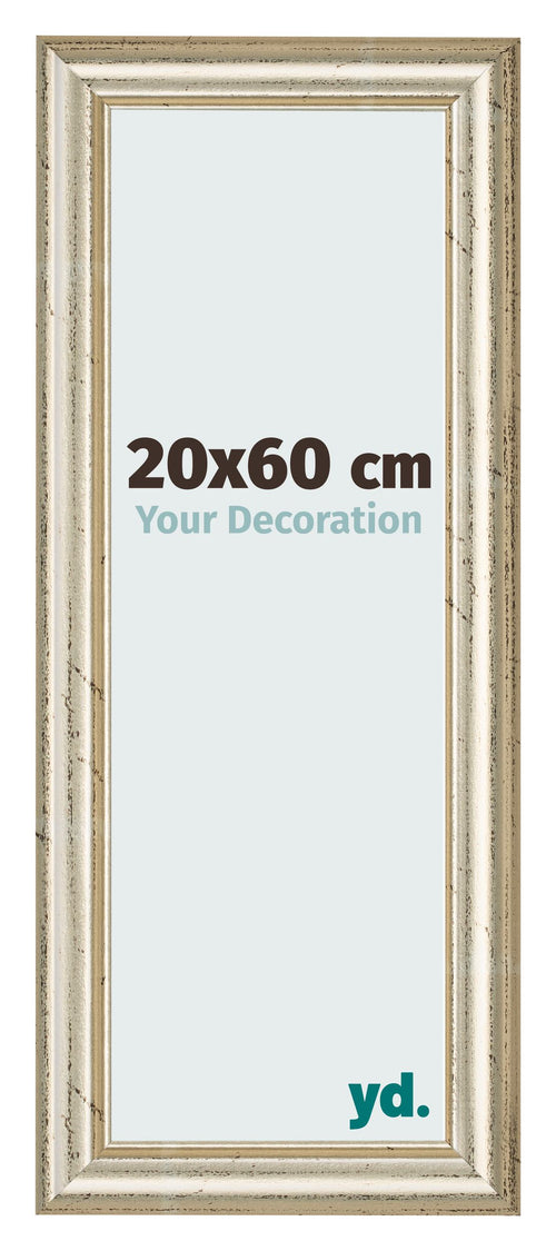 Bilderrahmen 20x60cm Metallglanz MDF Lazio Vorne Messe | Yourdecoration.at