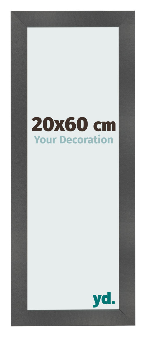 Bilderrahmen 20x60cm Schwarz Silber Poliert MDF Pisa Vorne Messe | Yourdecoration.at