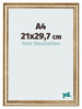 Bilderrahmen 21x29 7cm A4 Gold Antik MDF Lazio Vorne Messe | Yourdecoration.at