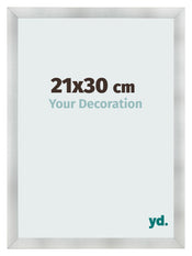 Bilderrahmen 21x30cm Aluminium Gebürstet MDF Pisa Vorne Messe | Yourdecoration.at
