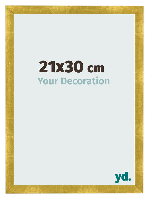 Bilderrahmen 21x30cm Gold Vintage MDF Pisa Vorne Messe | Yourdecoration.at