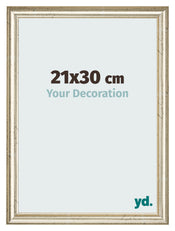 Bilderrahmen 21x30cm Metallglanz MDF Lazio Vorne Messe | Yourdecoration.at