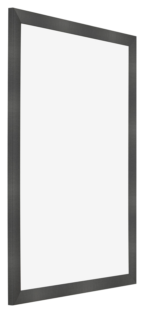 Bilderrahmen 21x30cm Schwarz Silber Poliert MDF Pisa Vorne Schrag | Yourdecoration.at