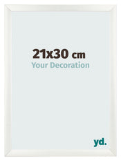 Bilderrahmen 21x30cm Weiß Vintage MDF Pisa Vorne Messe | Yourdecoration.at