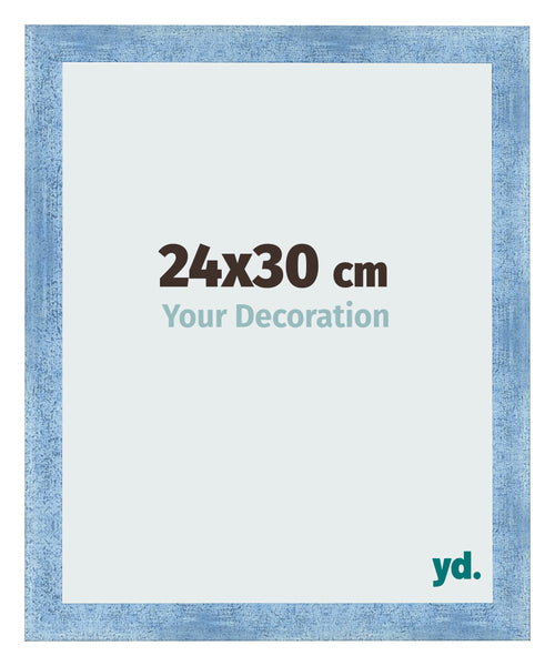 Bilderrahmen 24x30cm Hellblau Gewischt MDF Pisa Vorne Messe | Yourdecoration.at