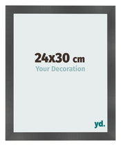 Bilderrahmen 24x30cm Schwarz Silber Poliert MDF Pisa Vorne Messe | Yourdecoration.at