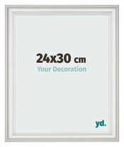 Bilderrahmen 24x30cm Weiss Gewischt MDF Lazio Vorne Messe | Yourdecoration.at