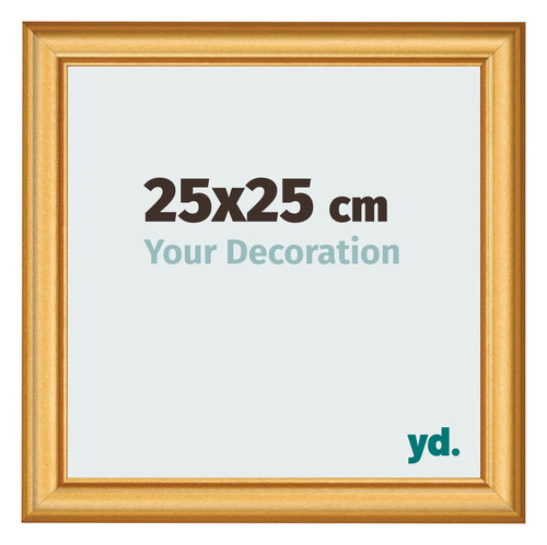 Bilderrahmen 25x25cm Gold Matt MDF Lazio Vorne Messe | Yourdecoration.at