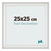 Bilderrahmen 25x25cm Weiss Gewischt MDF Lazio Vorne Messe | Yourdecoration.at