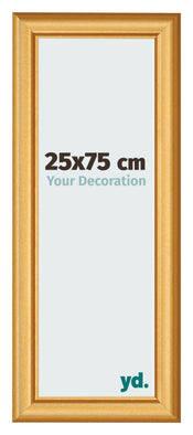 Bilderrahmen 25x75cm Gold Matt MDF Lazio Vorne Messe | Yourdecoration.at