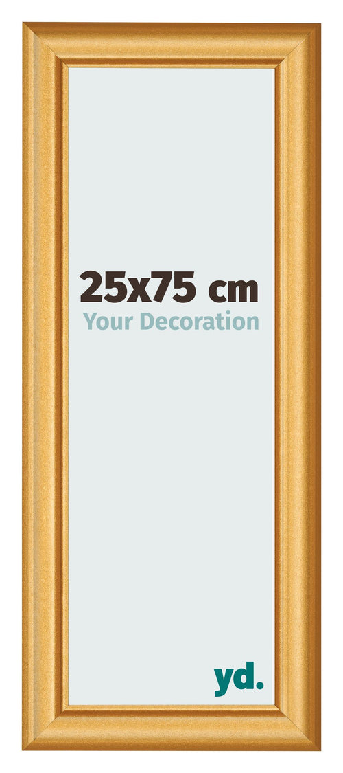 Bilderrahmen 25x75cm Gold Matt MDF Lazio Vorne Messe | Yourdecoration.at