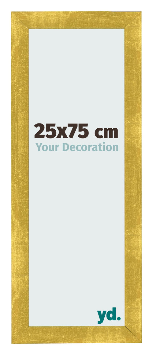 Bilderrahmen 25x75cm Gold Vintage MDF Pisa Vorne Messe | Yourdecoration.at