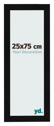 Bilderrahmen 25x75cm Schwarz Silber Poliert MDF Pisa Vorne Messe | Yourdecoration.at