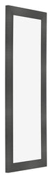 Bilderrahmen 25x75cm Schwarz Silber Poliert MDF Pisa Vorne Schrag | Yourdecoration.at