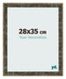 Bilderrahmen 28x35cm Blau Gold Meliert MDF Pisa Vorne Messe | Yourdecoration.at