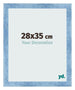 Bilderrahmen 28x35cm Hellblau Gewischt MDF Pisa Vorne Messe | Yourdecoration.at