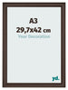 Bilderrahmen 29 7x42cm A3 Eiche Dunkel MDF Lazio Vorne Messe | Yourdecoration.at