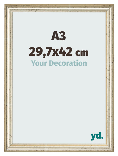 Bilderrahmen 29 7x42cm A3 Metallglanz MDF Lazio Vorne Messe | Yourdecoration.at