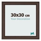 Bilderrahmen 30x30cm Eiche Dunkel MDF Lazio Vorne Messe | Yourdecoration.at