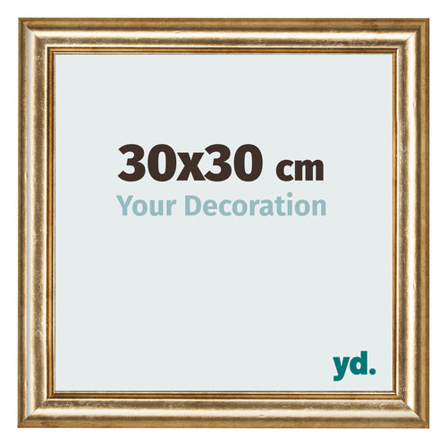 Bilderrahmen 30x30cm Gold Antik MDF Lazio Vorne Messe | Yourdecoration.at