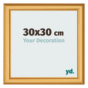 Bilderrahmen 30x30cm Gold Matt MDF Lazio Vorne Messe | Yourdecoration.at