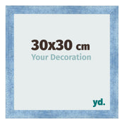 Bilderrahmen 30x30cm Hellblau Gewischt MDF Pisa Vorne Messe | Yourdecoration.at