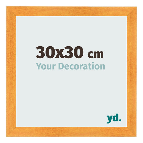 Bilderrahmen 30x30cm Orange MDF Pisa Vorne Messe | Yourdecoration.at