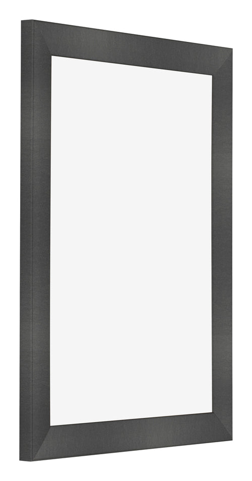 Bilderrahmen 30x40cm Schwarz Silber Poliert MDF Pisa Vorne Schrag | Yourdecoration.at