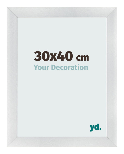 Bilderrahmen 30x40cm Silber Schwarz Gewischt MDF Pisa Vorne Messe | Yourdecoration.at
