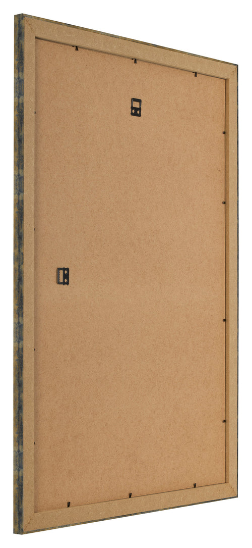 Bilderrahmen 30x42cm Blau Gold Meliert MDF Pisa Ruckseite Schrag | Yourdecoration.at