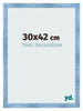 Bilderrahmen 30x42cm Hellblau Gewischt MDF Pisa Vorne Messe | Yourdecoration.at