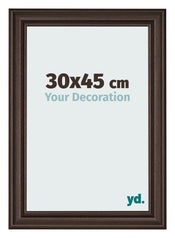 Bilderrahmen 30x45cm Eiche Dunkel MDF Lazio Vorne Messe | Yourdecoration.at