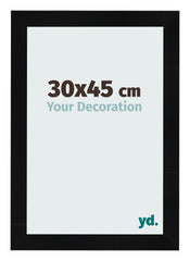 Bilderrahmen 30x45cm Schwarz Silber Poliert MDF Pisa Vorne Messe | Yourdecoration.at