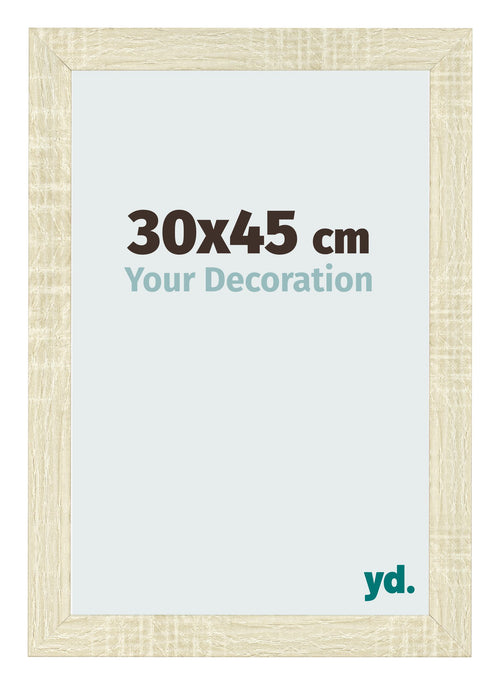 Bilderrahmen 30x45cm Sonoma Eiche MDF Pisa Vorne Messe | Yourdecoration.at