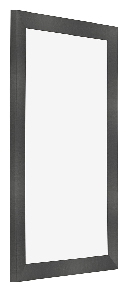 Bilderrahmen 30x50cm Schwarz Silber Poliert MDF Pisa Vorne Schrag | Yourdecoration.at