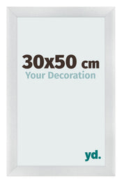 Bilderrahmen 30x50cm Silber Schwarz Gewischt MDF Pisa Vorne Messe | Yourdecoration.at