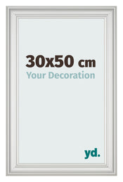 Bilderrahmen 30x50cm Weiss Gewischt MDF Lazio Vorne Messe | Yourdecoration.at