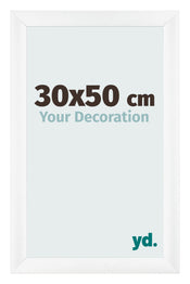 Bilderrahmen 30x50cm Weiß Vintage MDF Pisa Vorne Messe | Yourdecoration.at