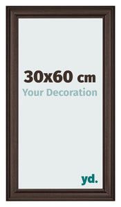 Bilderrahmen 30x60cm Eiche Dunkel MDF Lazio Vorne Messe | Yourdecoration.at