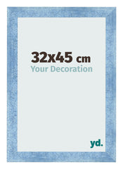 Bilderrahmen 32x45cm Hellblau Gewischt MDF Pisa Vorne Messe | Yourdecoration.at