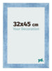 Bilderrahmen 32x45cm Hellblau Gewischt MDF Pisa Vorne Messe | Yourdecoration.at