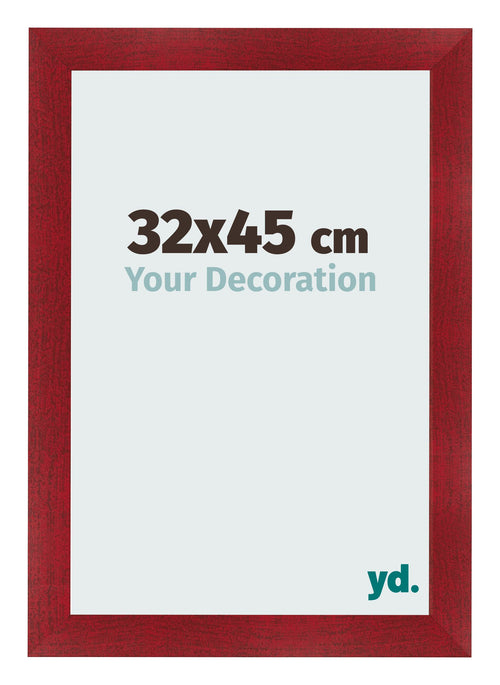 Bilderrahmen 32x45cm Weinrot Gewischt MDF Pisa Vorne Messe | Yourdecoration.at