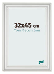 Bilderrahmen 32x45cm Weiss Gewischt MDF Lazio Vorne Messe | Yourdecoration.at