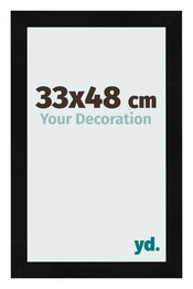 Bilderrahmen 33x48cm Schwarz Silber Poliert MDF Pisa Vorne Messe | Yourdecoration.at