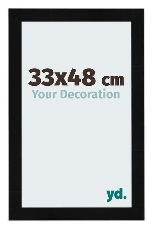 Bilderrahmen 33x48cm Schwarz Silber Poliert MDF Pisa Vorne Messe | Yourdecoration.at