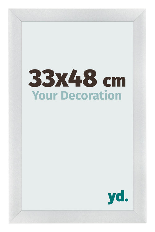 Bilderrahmen 33x48cm Silber Schwarz Gewischt MDF Pisa Vorne Messe | Yourdecoration.at