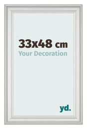 Bilderrahmen 33x48cm Weiss Gewischt MDF Lazio Vorne Messe | Yourdecoration.at