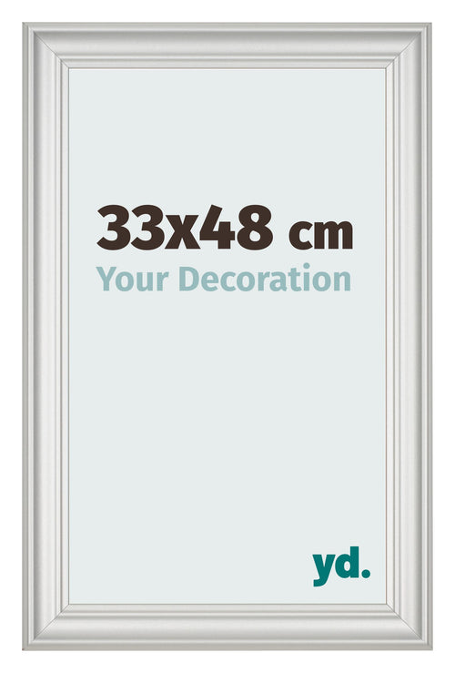 Bilderrahmen 33x48cm Weiss Gewischt MDF Lazio Vorne Messe | Yourdecoration.at